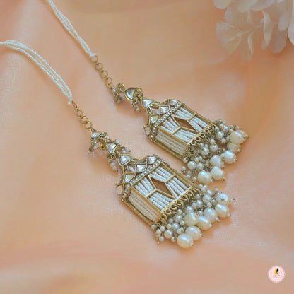 Jiya Antique Tone Pearl Doli Earrings - Firstglam Quick