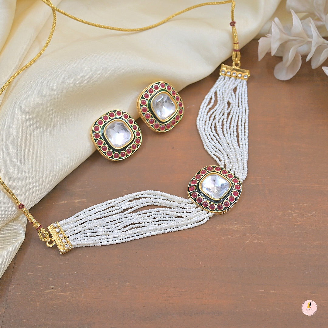 Aarushi Meenawork Kundan Choker Set - Firstglam Quick