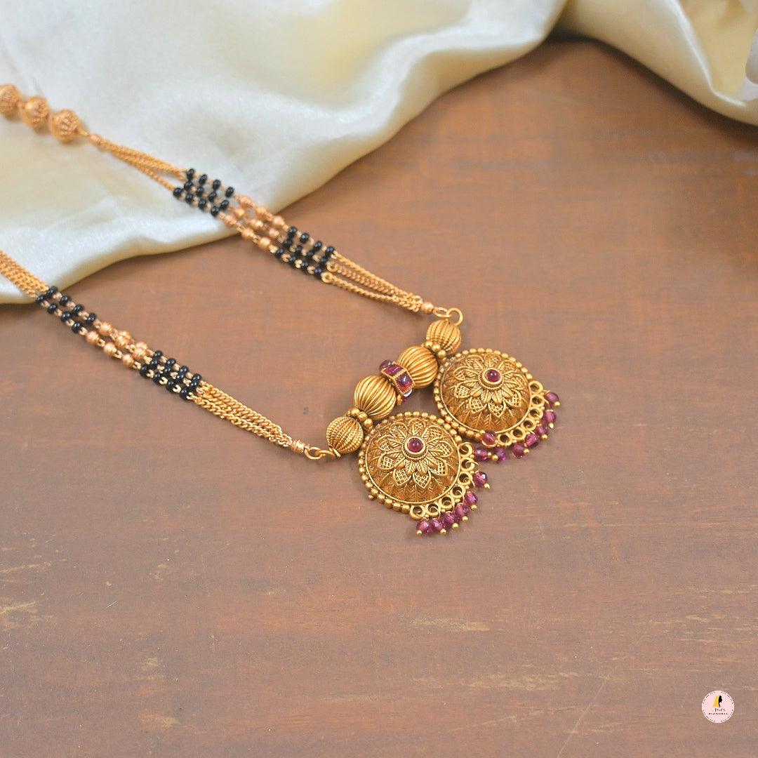 Rajwadi Gold Plated Copper Mangalsutra - Firstglam Quick