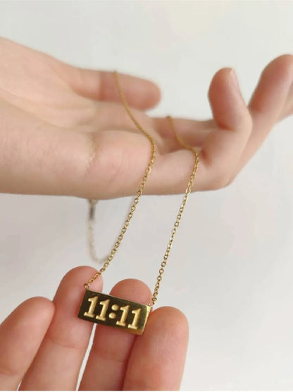 11:11 Necklace - 18K Gold Plated - Firstglam Quick