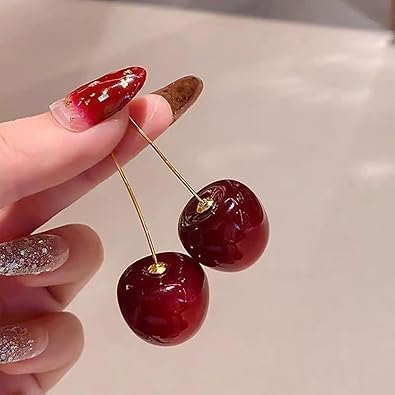 Cherry Dangle Drop Earrings for Women - Firstglam Quick