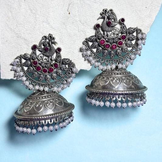 Elegant & Trending Oxidised Big Jhumkas - Firstglam Quick