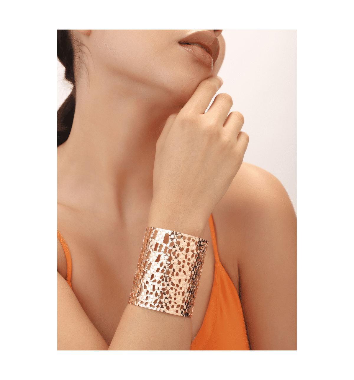 Women Gold-Toned Handcrafted Gold-Plated Wraparound Bracelet