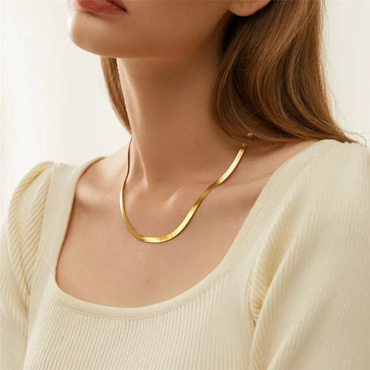 Anti Tarnish 18K Gold Plated Snake Chain - Firstglam Quick